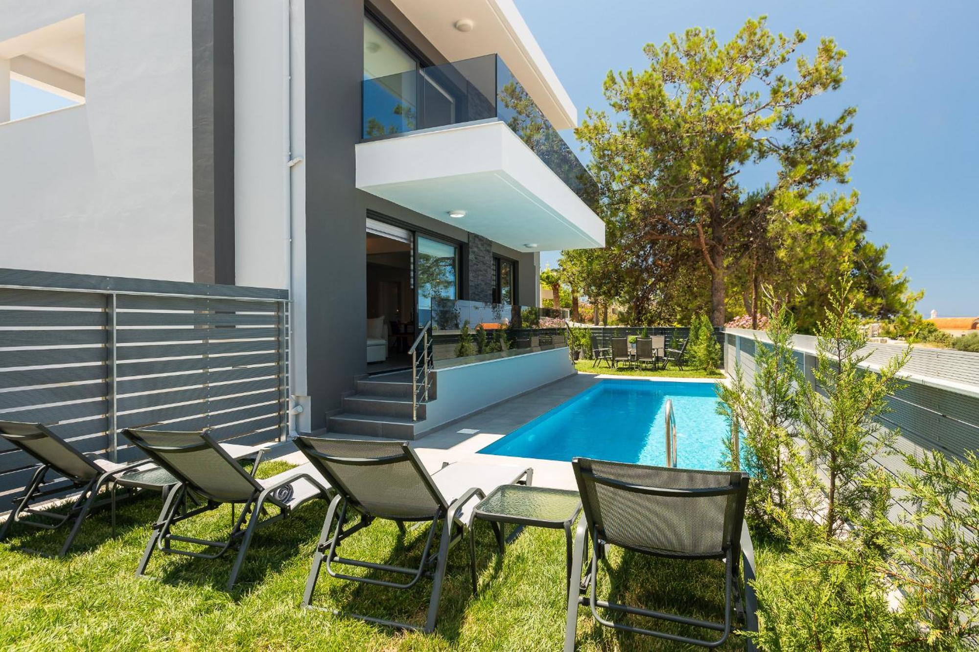 Nisos Villa, Pool & Heated Spawhirlpool, Walking To Beach, By Thinkvilla Sfáka Exteriér fotografie