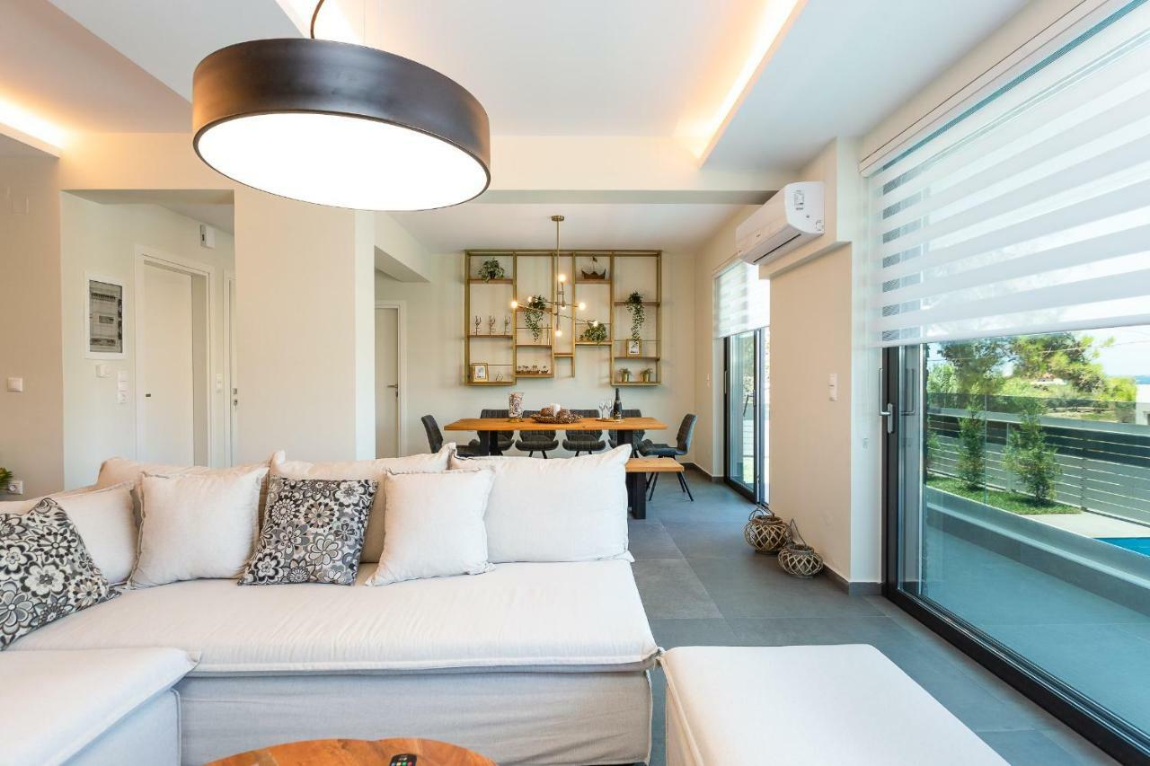 Nisos Villa, Pool & Heated Spawhirlpool, Walking To Beach, By Thinkvilla Sfáka Exteriér fotografie